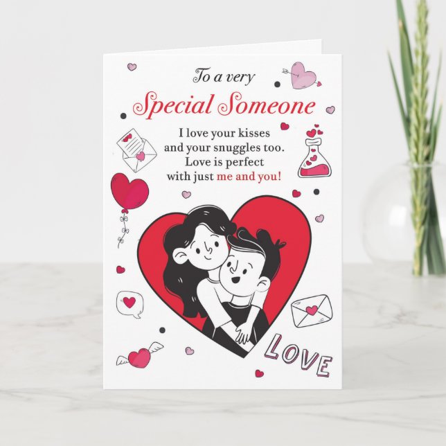 Romantic Birthday Love Heart Card for Partner (Front)