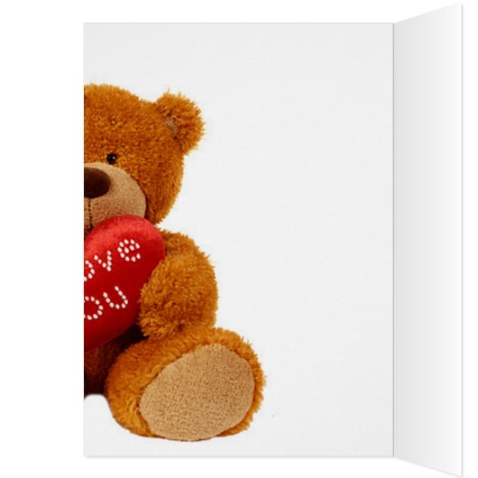 Romantic Birthday Teddy Bear - You Complete Me (Inside (Left))