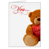 Romantic Birthday Teddy Bear - You Complete Me (Front)