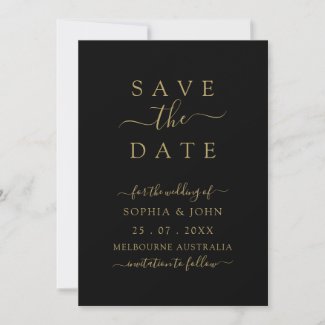 Romantic Black and Gold Wedding 