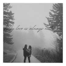 Romantic Black and White Couples Canvas 