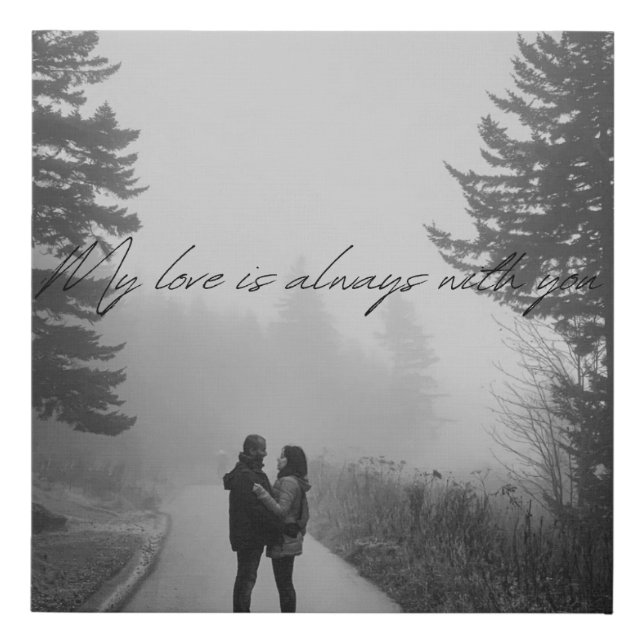 Romantic Black and White Couples Canvas  (Front)