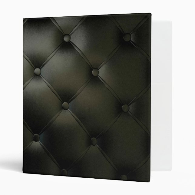 Romantic Black Beautiful Leather 3 Ring Binder (Front/Inside)