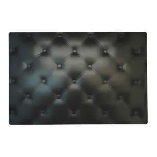Romantic Black Beautiful Leather Placemat