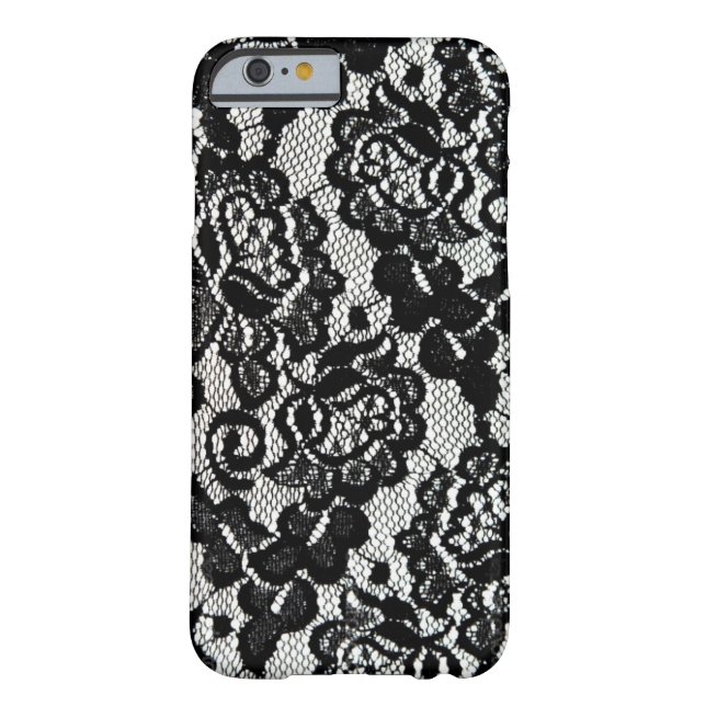 Romantic Black Lace Pattern. Case-Mate iPhone Case (Back)