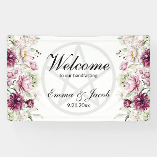 Romantic Bloom Floral Peony Pentacle Banner