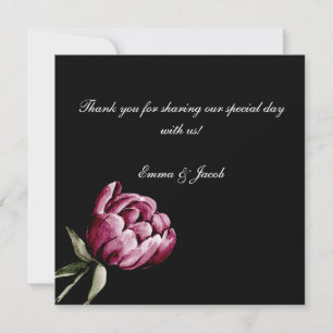   Romantic Bloom Floral Peony  Thank You Card