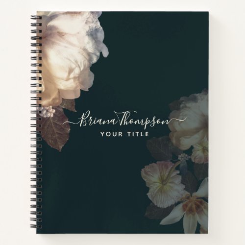 Romantic Blooms Elegant Feminine Floral Notebook