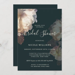 Romantic Blooms Floral Elegant Bridal Shower Invitation