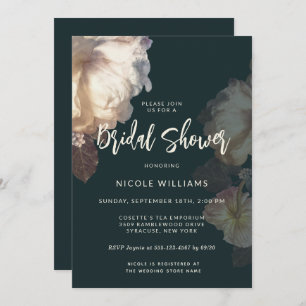 Romantic Blooms Floral Elegant Bridal Shower Invitation
