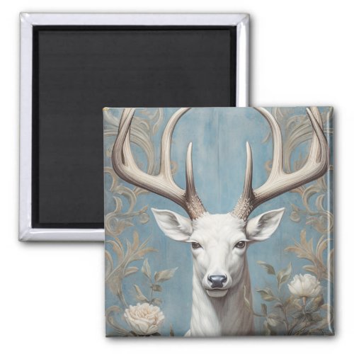 Romantic Blue Deer Magnet