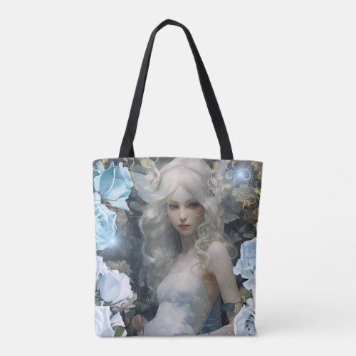 Romantic Blue Fairy Tote Bag
