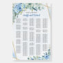Romantic blue floral eucalyptus gold Alphabetical Foam Board