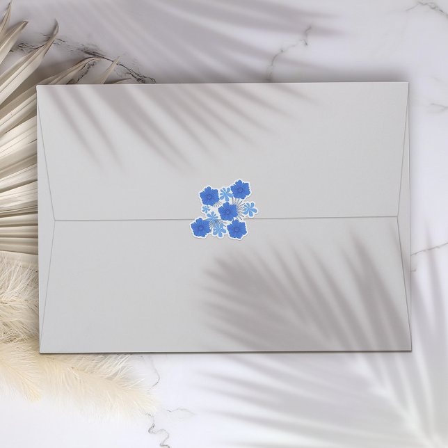 Romantic Blue Floral Wedding Stickers (Creator Uploaded)