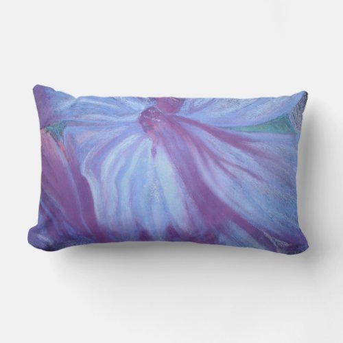 Romantic blue florals throw pillow