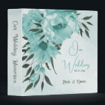 romantic  blue flowers & green leaves photo album 3 ring binder<br><div class="desc">Unique wedding photo album binder featuring romantic  blue flowers and green leaves. 
FOR MORE MATCHING PRODUCTS click on the collection above or contact me.</div>