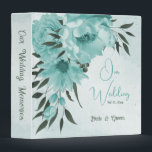 romantic  blue flowers & green leaves photo album 3 ring binder<br><div class="desc">Unique wedding photo album binder featuring romantic  blue flowers and green leaves. 
FOR MORE MATCHING PRODUCTS click on the collection above or contact me.</div>