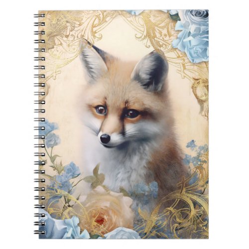 Romantic Blue Fox Notebook