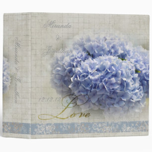 Romantic Blue Hydrangeas Wedding Binder