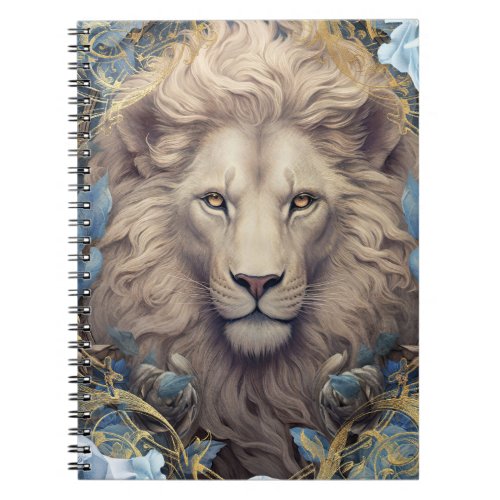 Romantic Blue Lions Notebook