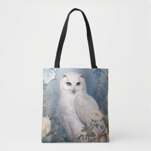Romantic Blue Owls Tote Bag