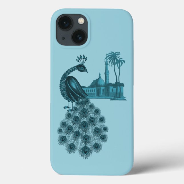 Romantic Blue Peacock Case-Mate iPhone Case (Back)