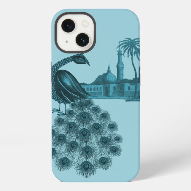 Romantic Blue Peacock Iphone Case (Back)