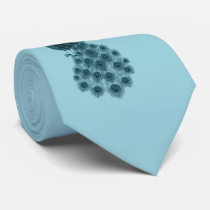 Romantic Blue Peacock Tie