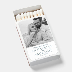 Romantic Blue Perfect Match Photo Matchboxes
