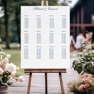 Romantic Blue Regency Gay Botanical Silhouette  Foam Board