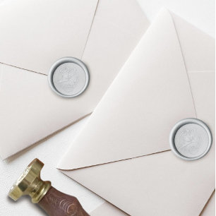 Romantic Blue Regency Gay Botanical Silhouette Wax Seal Stamp