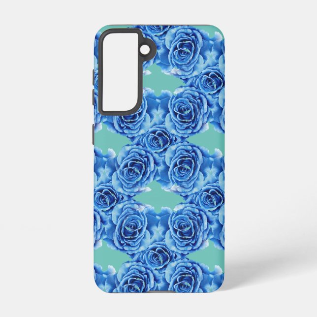 Romantic blue rose samsung galaxy case (Back)