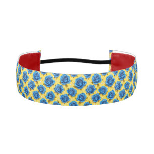 Romantic Blue Roses Modern Flower 🌹 Athletic Headband