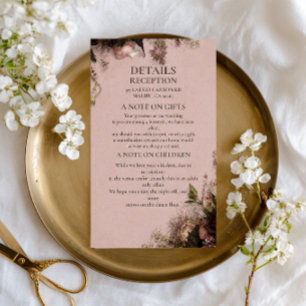 Romantic Blush Floral Enclosure Card