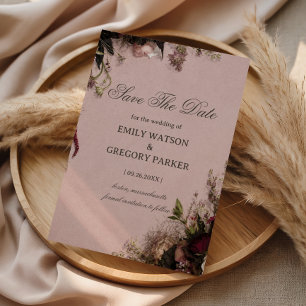 Romantic Blush Floral Save The Date