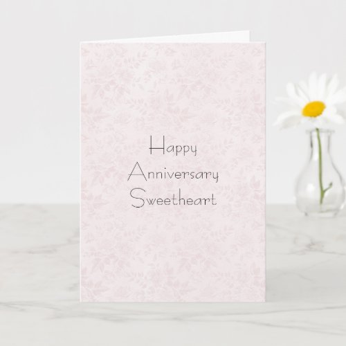 Romantic Blush Pink Floral Anniversary