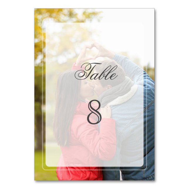 Romantic Blush Pink Floral Gold Frame Table Number (Front)