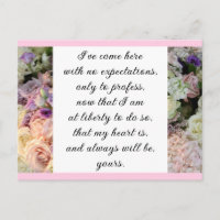 Romantic Blush Pink Floral Jane Austen Love Quote