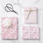 Romantic Blush Pink Glitter Floral Wedding Wrapping Paper Sheets<br><div class="desc">Romantic Blush Pink Glitter Floral Wedding or Bridal Shower</div>