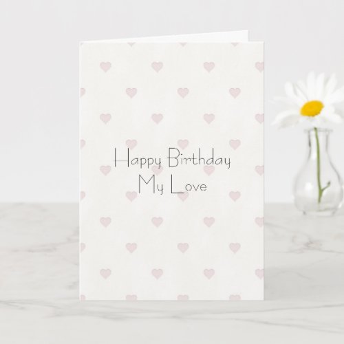 Romantic Blush Pink Hearts Birthday