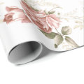 Romantic Blush Pink Roses - White Background Wrapping Paper | Zazzle