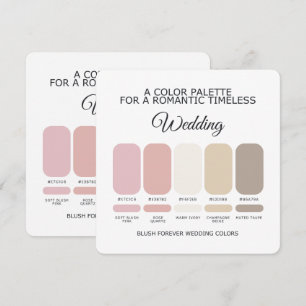 Romantic Blush Pink Wedding Color Palette Card
