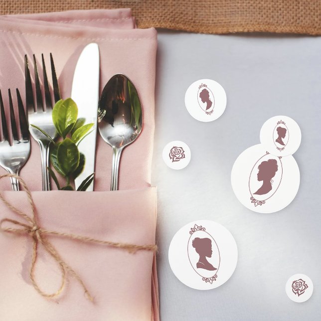 Romantic Blush Regency Lesbian Wedding Confetti (Creator Uploaded)