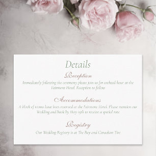 Romantic Blush Regency Lesbian Wedding Enclosure Card