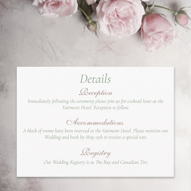 Romantic Blush Regency Lesbian Wedding Enclosure Card (Creator Uploaded)