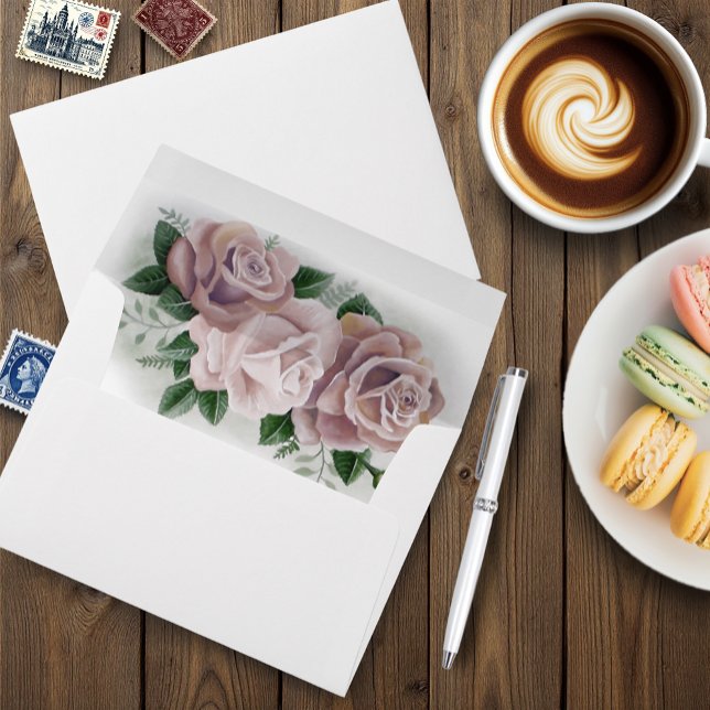 Romantic Blush Regency Lesbian Wedding Envelope (Creator Uploaded)