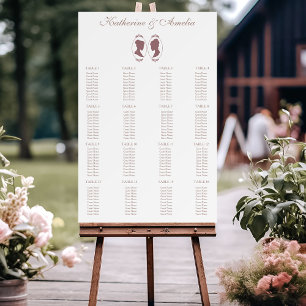 Romantic Blush Regency Lesbian Wedding Foam Board