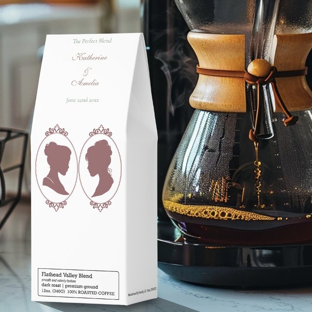 Romantic Blush Regency Lesbian  Wedding Roasted Coffee (Creator Uploaded)