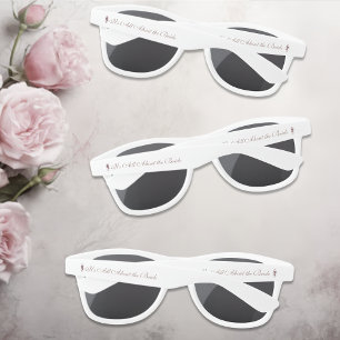 Romantic Blush Regency Lesbian Wedding Sunglasses