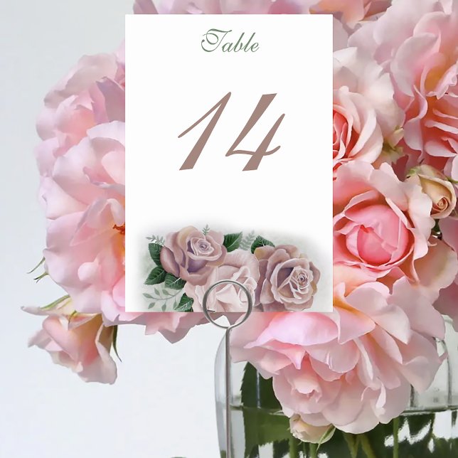 Romantic Blush Regency Lesbian Wedding Table Number (Creator Uploaded)
